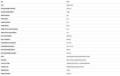 UltraLite Cot, Regular