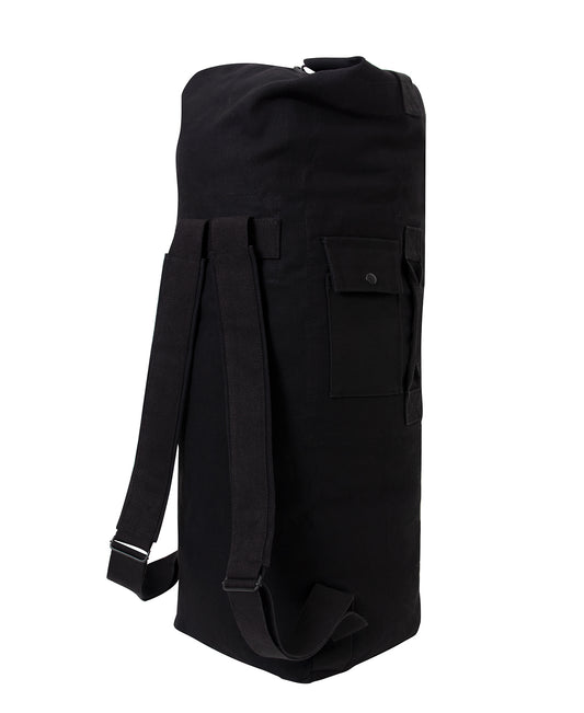Rothco G.I. Style Canvas Double Strap Duffle Bag Black