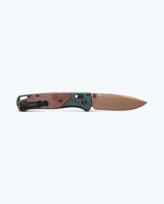 535FE-2602 Bugout® in Taiga Green aluminum and brown canvas micarta