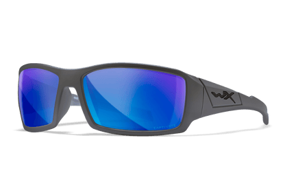 WX Twisted Matte Grey Frame with CAPTIVATE™ Polarized Blue Mirror Lenses