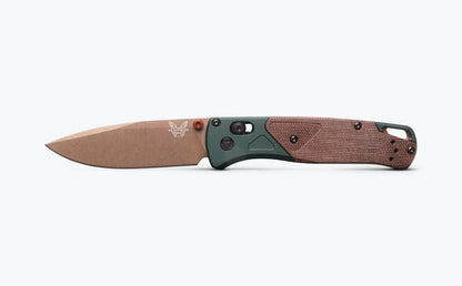 535FE-2602 Bugout® in Taiga Green aluminum and brown canvas micarta