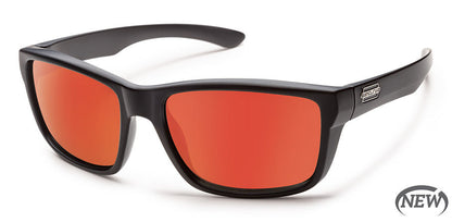 Mayor Matte Black | Polarized Red Mirror