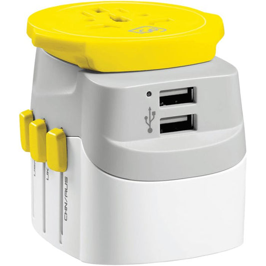 WORLDWIDE ADAPTOR TWIN USB-A