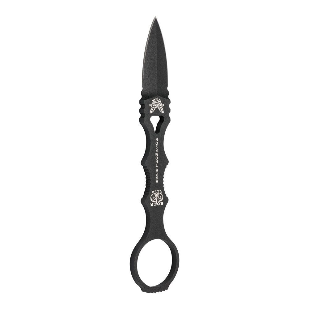 173BK Benchmade Mini SOCP Dagger 2.22" Black Double Edge Blade, Black Sheath - 173BK