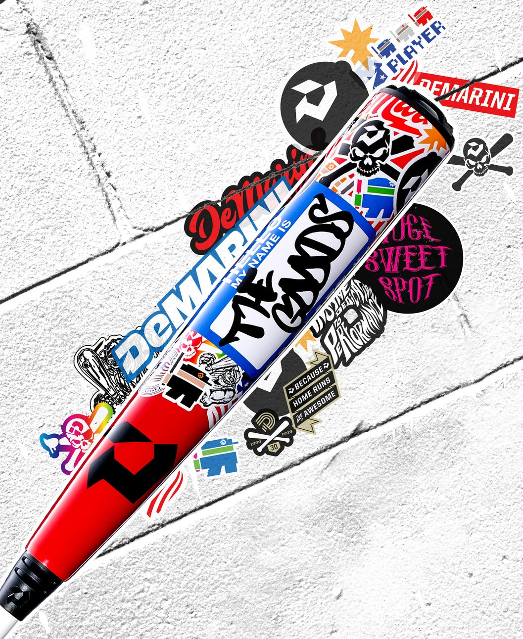 Sticker Bomb 2026 DeMarini The Goods™ (-3) BBCOR Baseball Bat Limited Edition