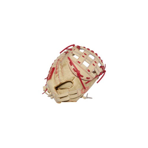 KINZIE HANSEN HEART OF THE HIDE 33-INCH SOFTBALL CATCHER'S MITT, RHT, CAMEL (PROCM33FP-24CS)