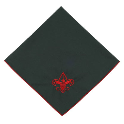 Scouting America Universal Emblem Embroidered Neckerchief Green/Red