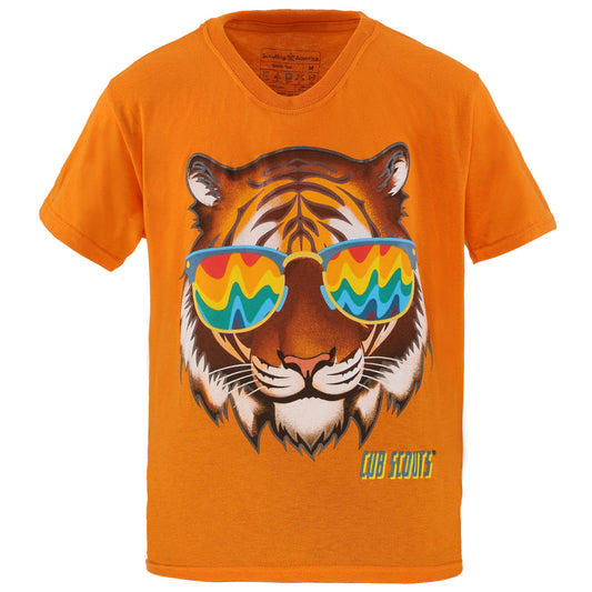 Cub Scout Tiger Rank Retro Glasses Tee, Glows in the Dark- Youth XS-L