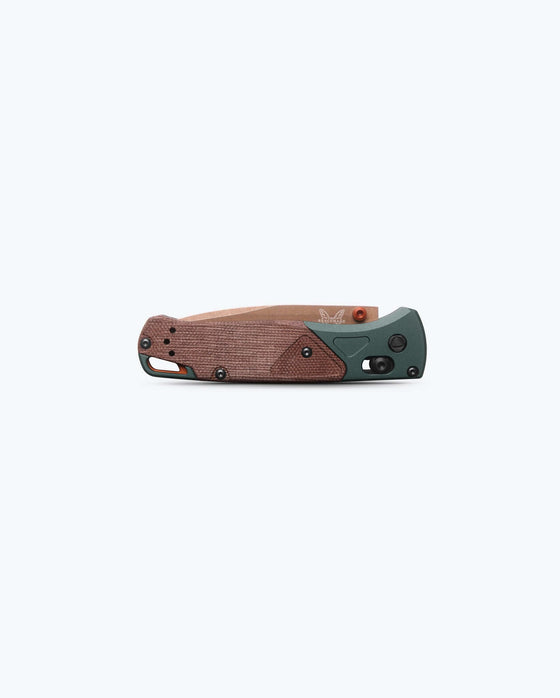 535FE-2602 Bugout® in Taiga Green aluminum and brown canvas micarta