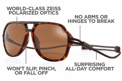 Classics | Regular Size | Tortoise | Polarized Brown