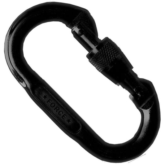 SMC FORCE OVAL SCREW GATE CARABINER - BLACK