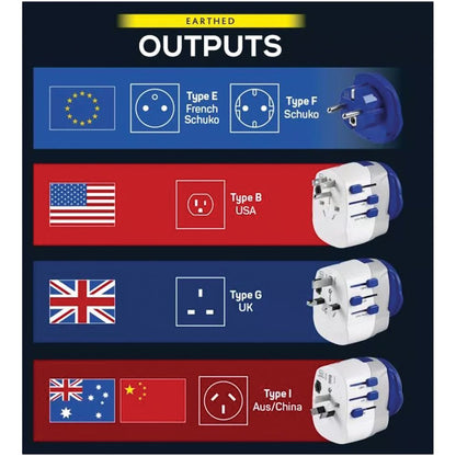 WORLDWIDE ADAPTER USB-A & USB-C