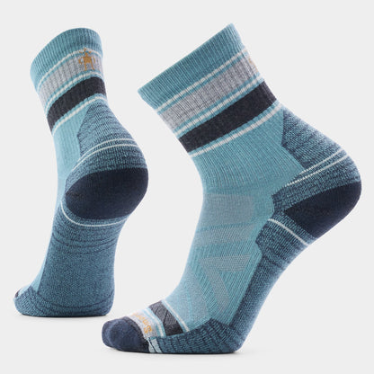 Men's Hike Light Cushion Striped Mid Crew Socks