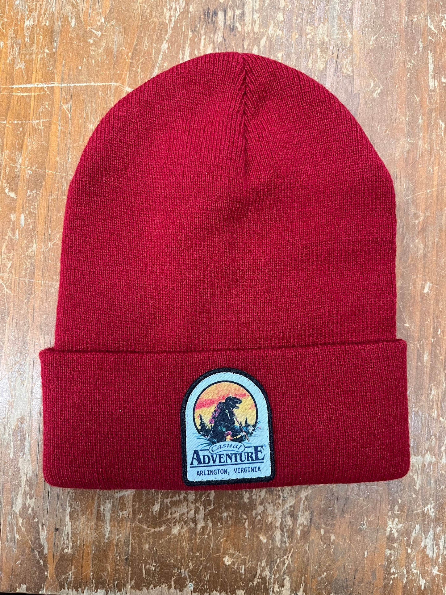 Casual Adventure Solid Knit Dinosaur Beanie