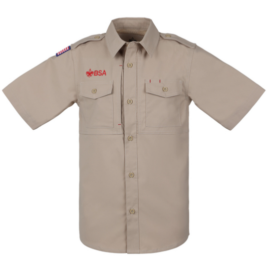Scouts BSA Uniform Performance Shirt, Khaki - Youth
