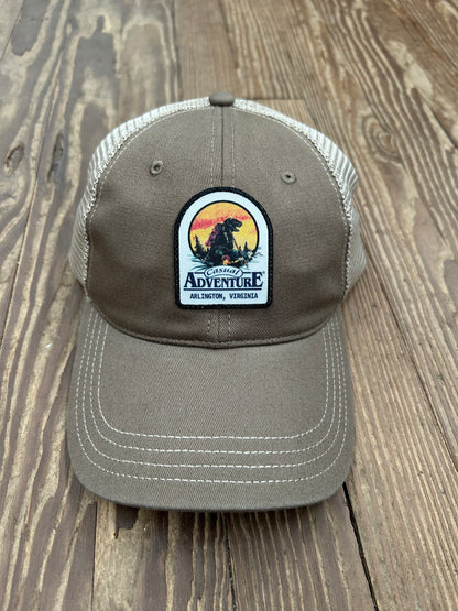 Casual Adventure Dinosaur Garment Washed Trucker Hat