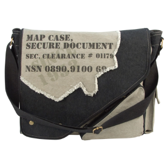Rothco Vintage Canvas Two-Tone Imprinted Map Bag