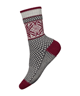 Women's Everyday Popcorn Snowflake Pattern Crew Socks