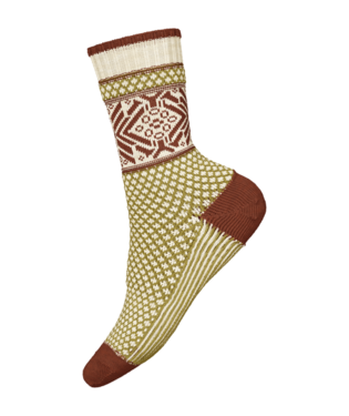 Women's Everyday Popcorn Snowflake Pattern Crew Socks