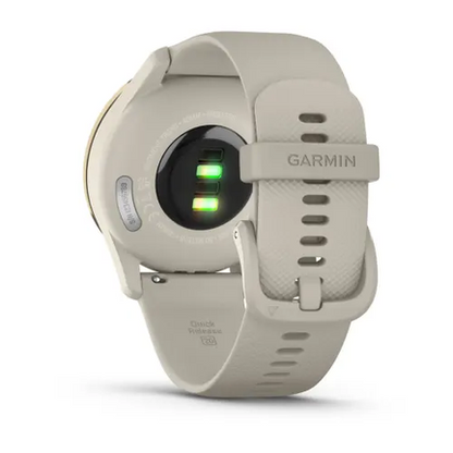 vívomove® Trend Cream Gold Stainless Steel Bezel with French Gray Case and Silicone Band