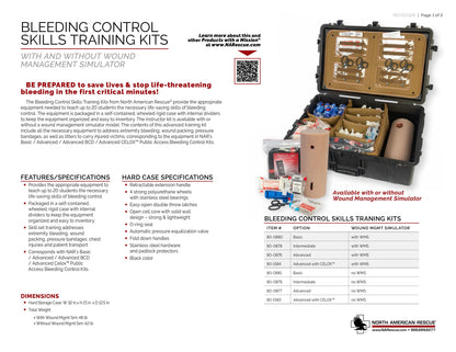 Bleeding Control Skills Training Kit - Advanced with Wound Management Simulator