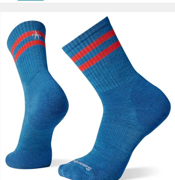 Athletic Targeted Cushion Stripe Crew Socks