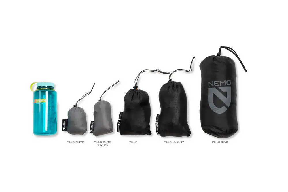 Fillo™ backpacking & camping pillow -Black Pearl/Birch Bud