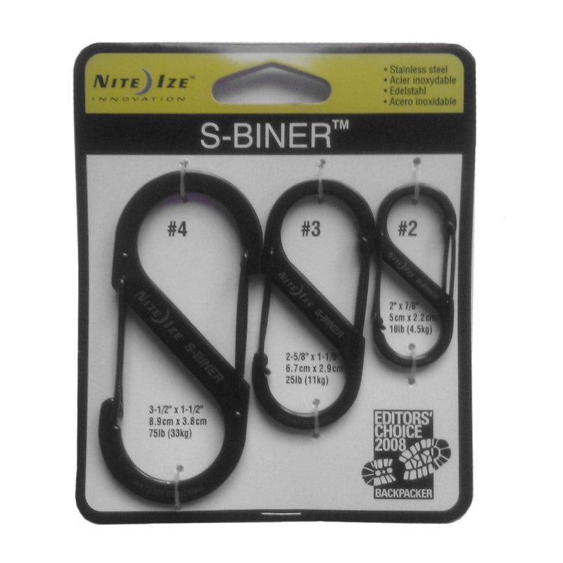 Nite Ize S-Biner Dual Carabiner 3-Pack #2 #3 #4