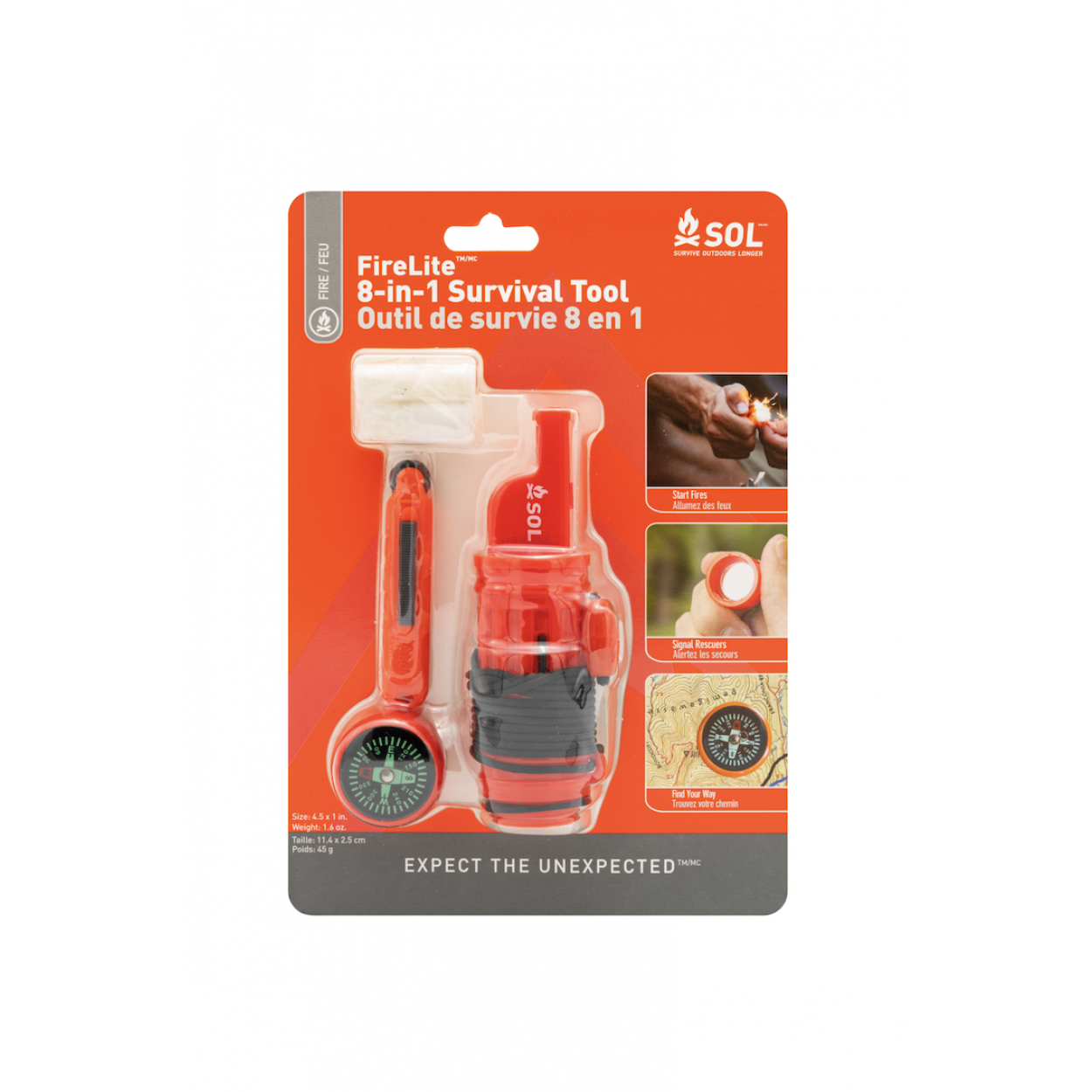 SOL Fire Lite 8-in-1 Survival Tool