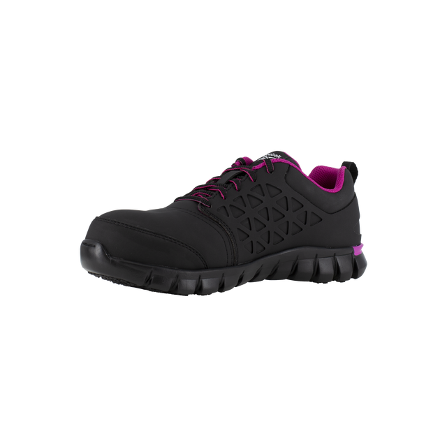 Sublite Cushion Work - RB491  Women's Athletic Work Shoe - Black and Pink